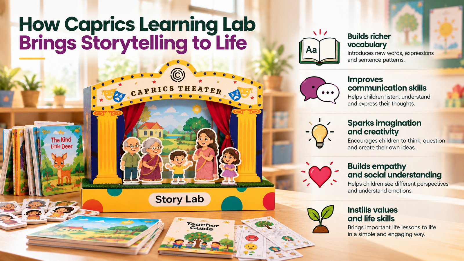 Caprics Learning Lab Story Lab storytelling kit with teacher guide