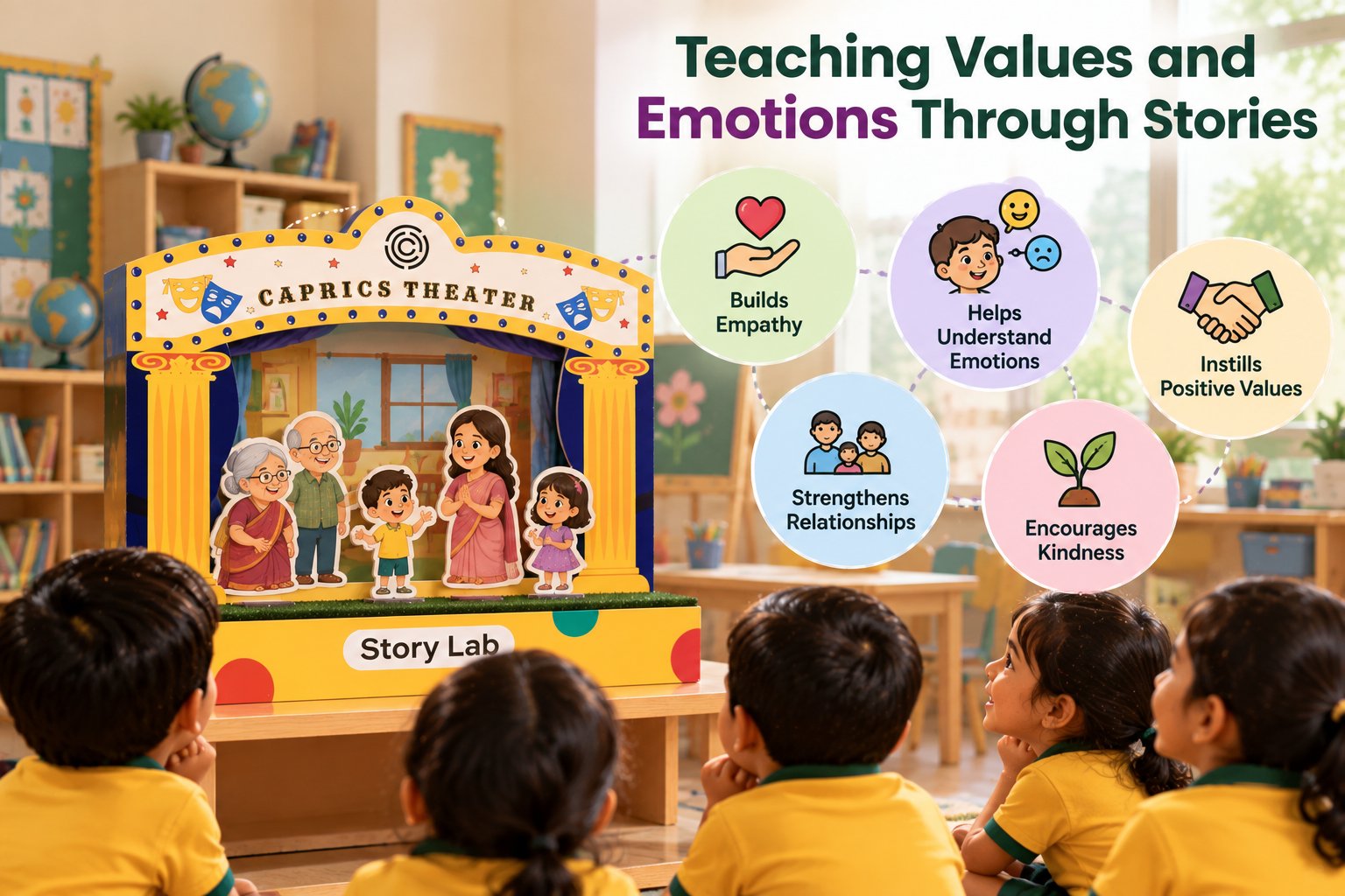 Teaching values and emotions to preschool children through stories